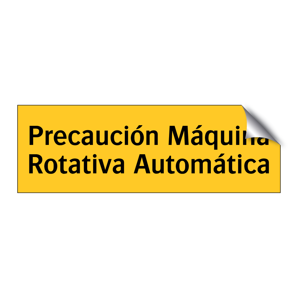Precaución Máquina Rotativa Automática