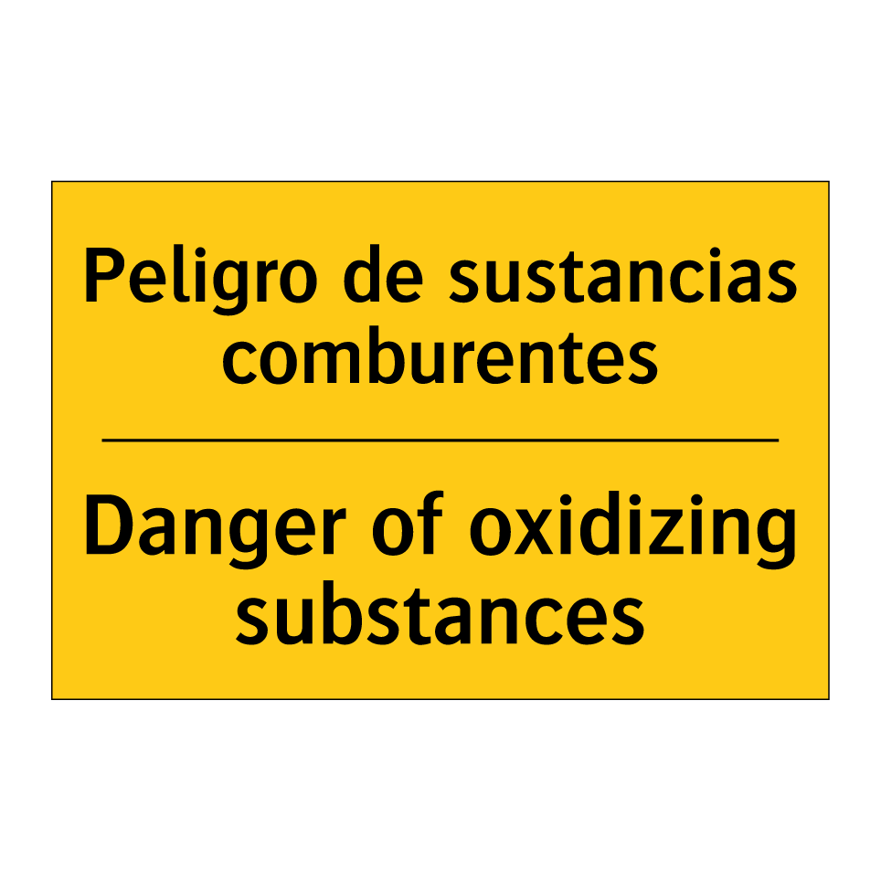 Peligro de sustancias comburentes - Danger of oxidizing substances