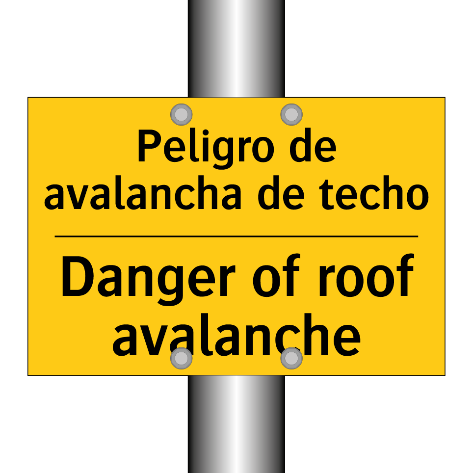 Peligro de avalancha de techo - Danger of roof avalanche