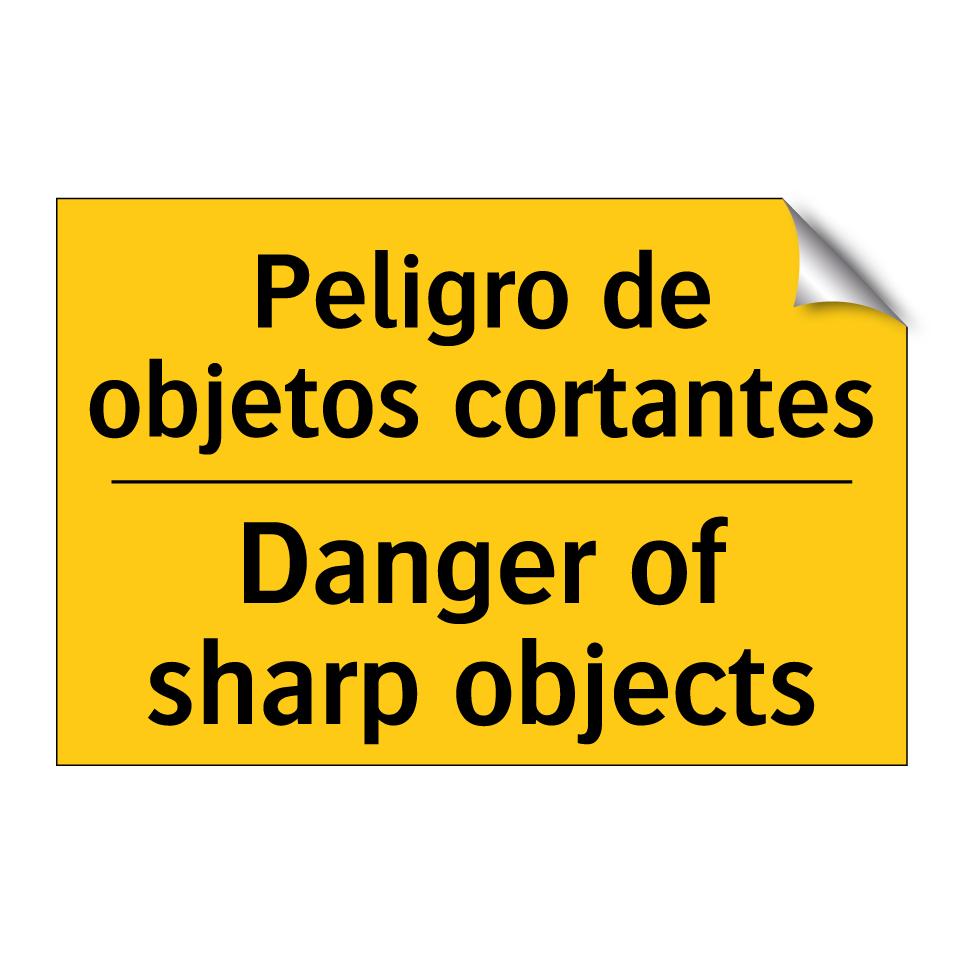 Peligro de objetos cortantes - Danger of sharp objects