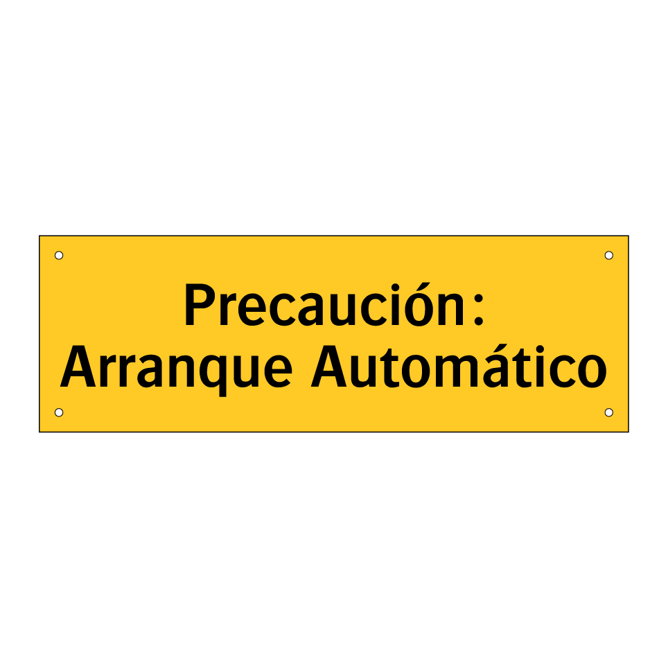 Precaución: Arranque Automático