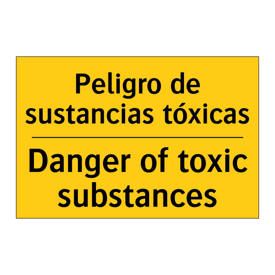 Peligro de sustancias tóxicas - Danger of toxic substances
