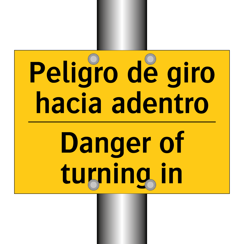 Peligro de giro hacia adentro - Danger of turning in
