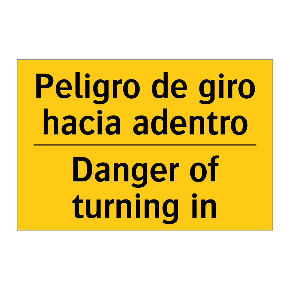 Peligro de giro hacia adentro - Danger of turning in