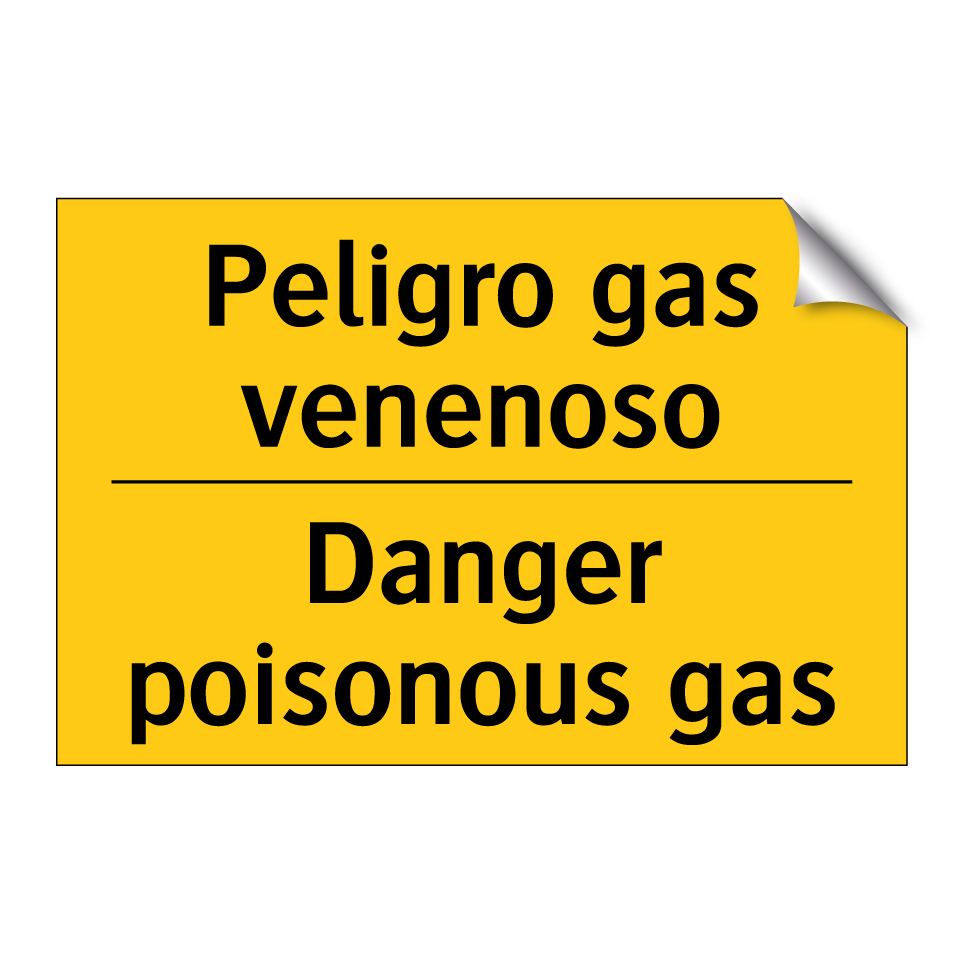 Peligro gas venenoso - Danger poisonous gas