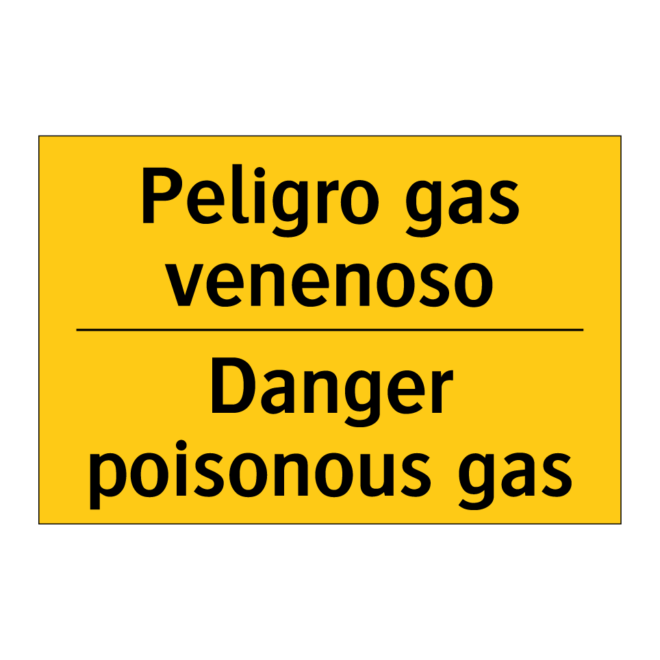 Peligro gas venenoso - Danger poisonous gas
