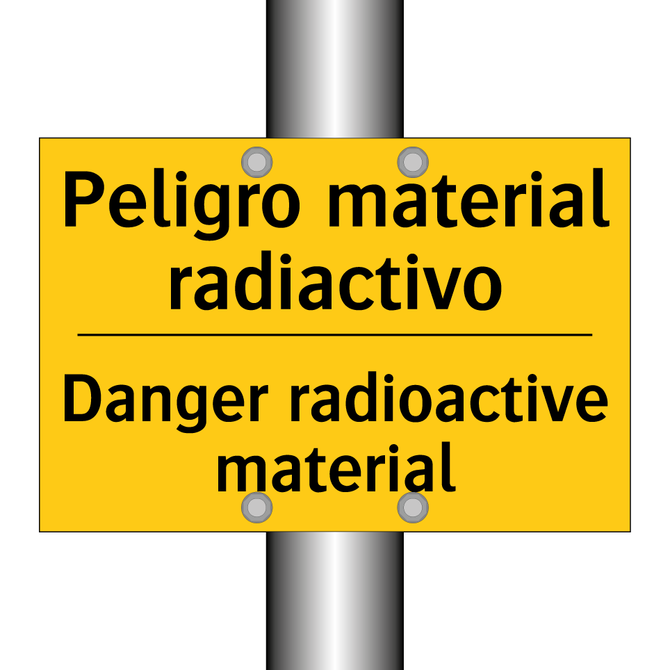 Peligro material radiactivo - Danger radioactive material