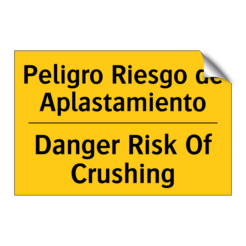 Peligro Riesgo de Aplastamiento - Danger Risk Of Crushing