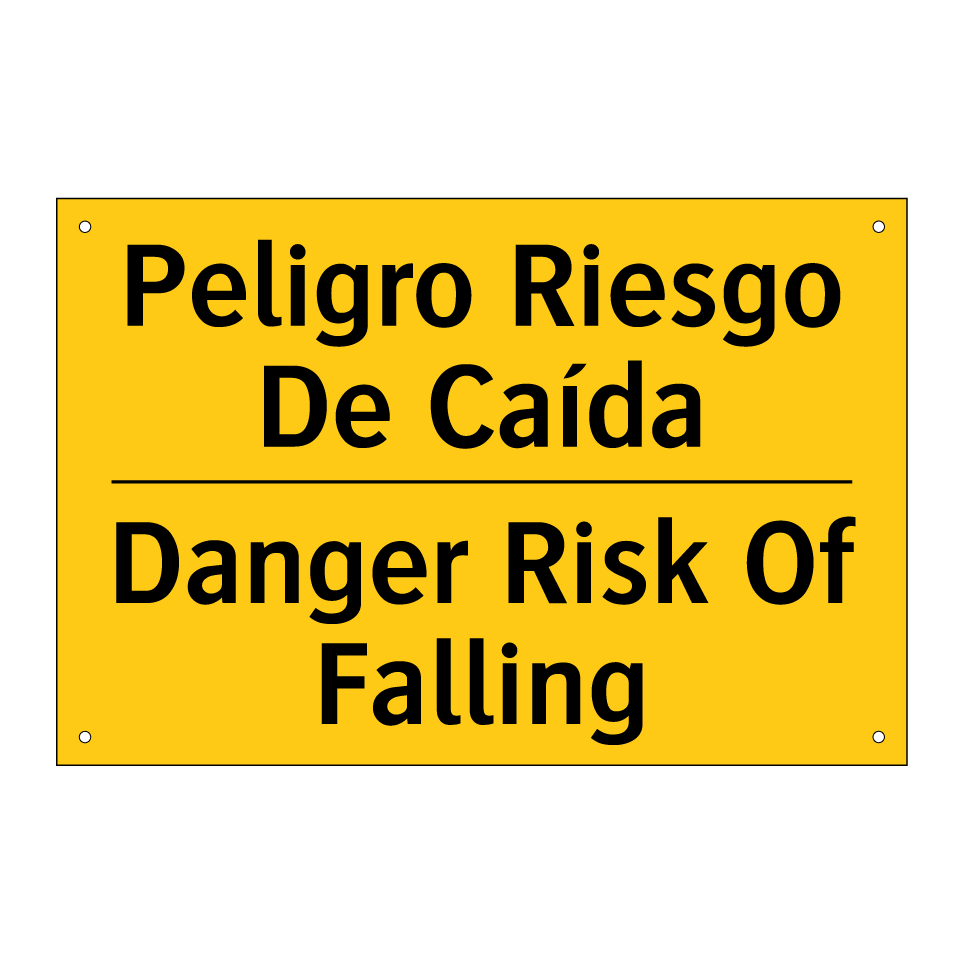 Peligro Riesgo De Caída - Danger Risk Of Falling