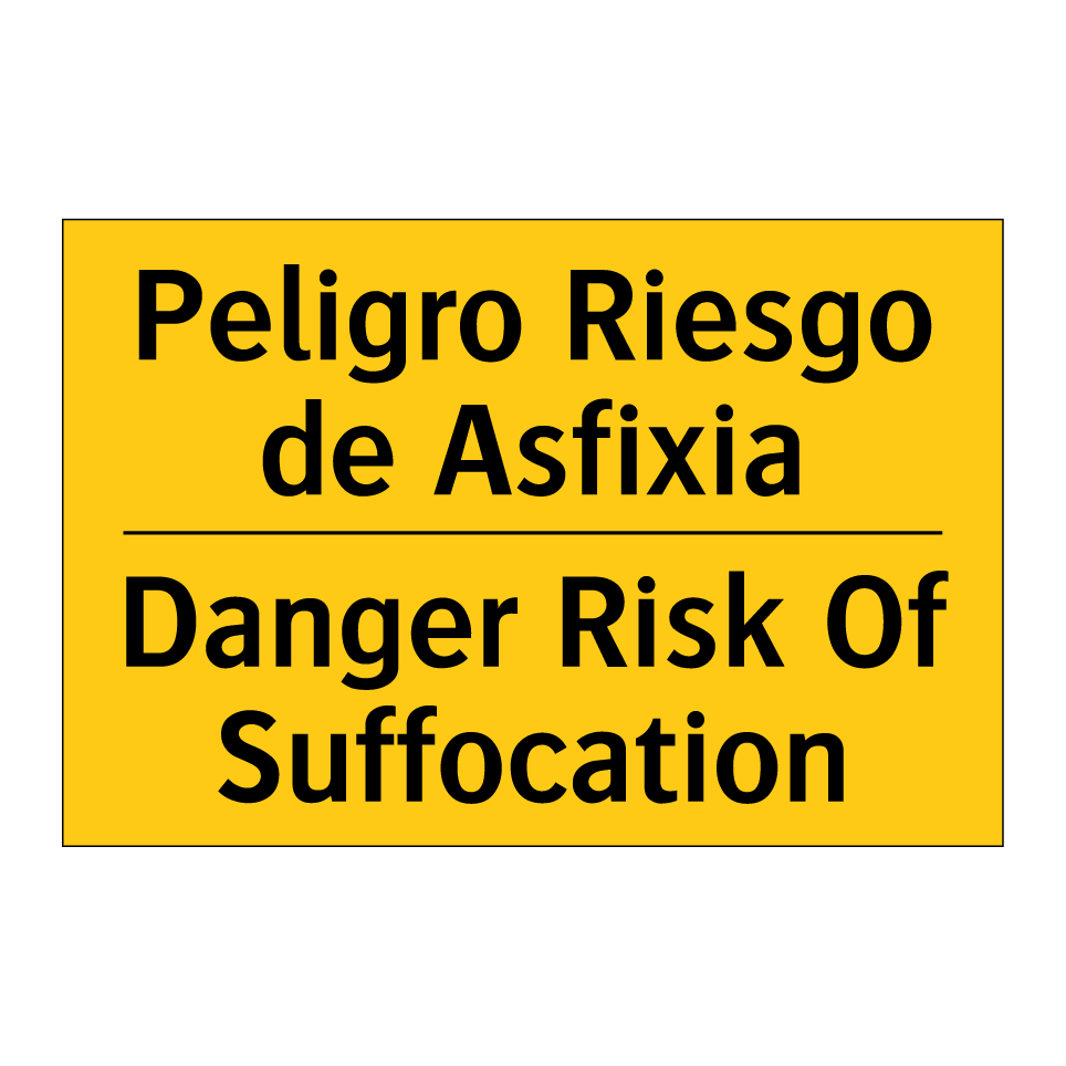 Peligro Riesgo de Asfixia - Danger Risk Of Suffocation
