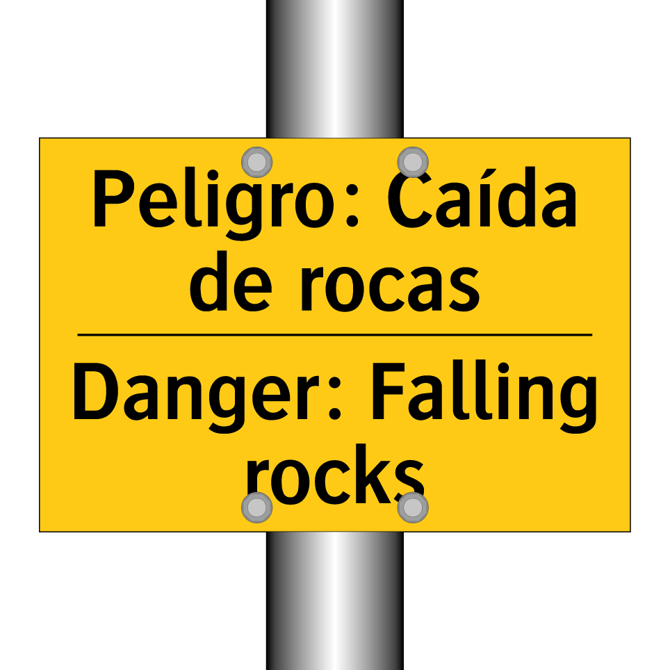 Peligro: Caída de rocas - Danger: Falling rocks