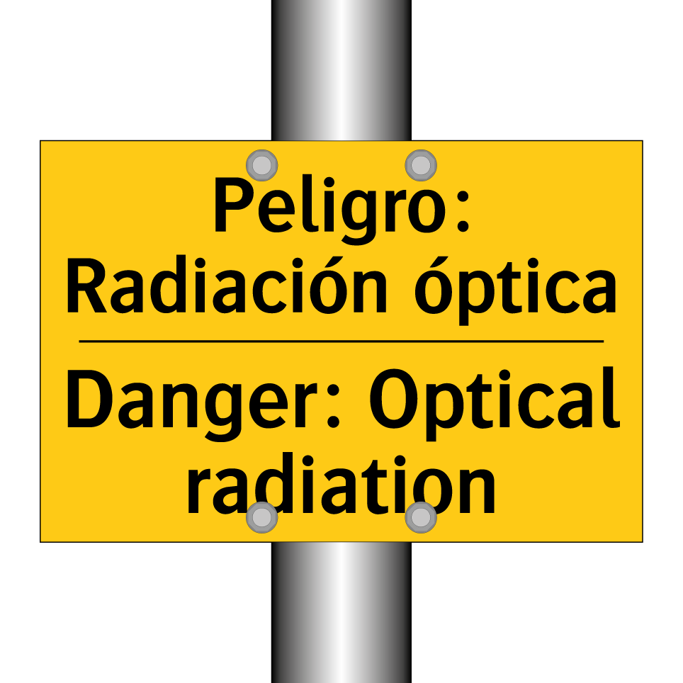 Peligro: Radiación óptica - Danger: Optical radiation