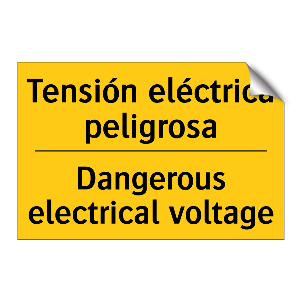 Tensión eléctrica peligrosa - Dangerous electrical voltage