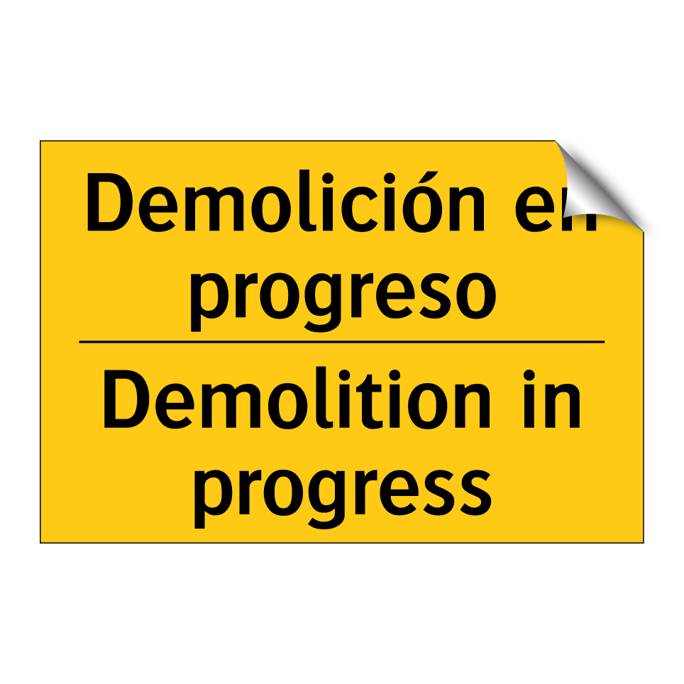 Demolición en progreso - Demolition in progress