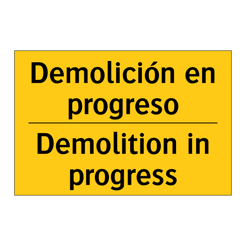Demolición en progreso - Demolition in progress