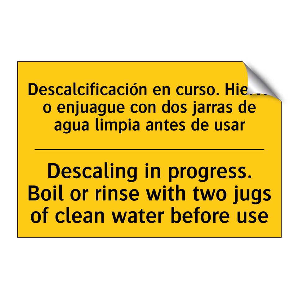 Descaling in progress. Boil or rinse with two jugs of clean water before use - Descaling in progress. Boil or rinse with two jugs of clean water before use