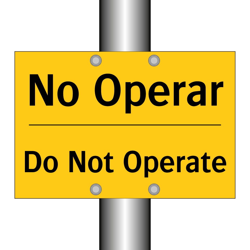 No Operar - Do Not Operate