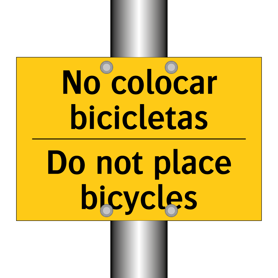 No colocar bicicletas - Do not place bicycles