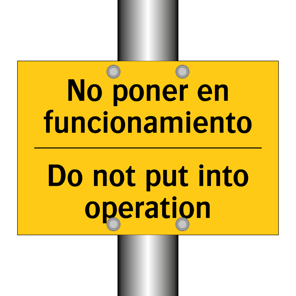 No poner en funcionamiento - Do not put into operation