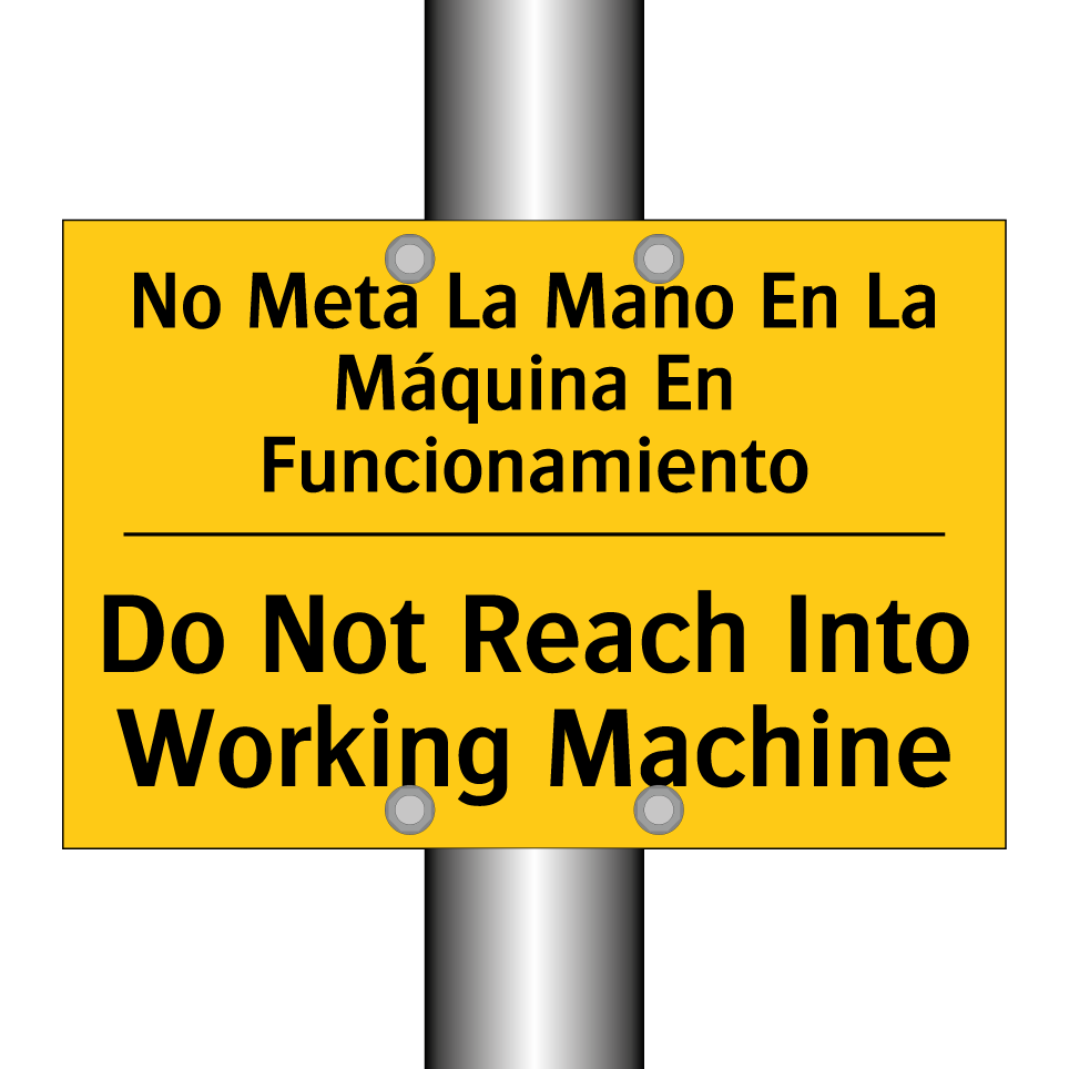 No Meta La Mano En La Máquina En Funcionamiento - Do Not Reach Into Working Machine