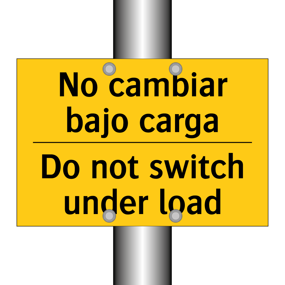 No cambiar bajo carga - Do not switch under load
