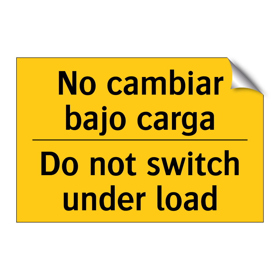 No cambiar bajo carga - Do not switch under load