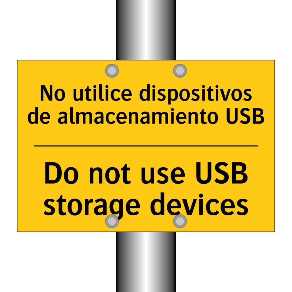 No utilice dispositivos de almacenamiento USB - Do not use USB storage devices
