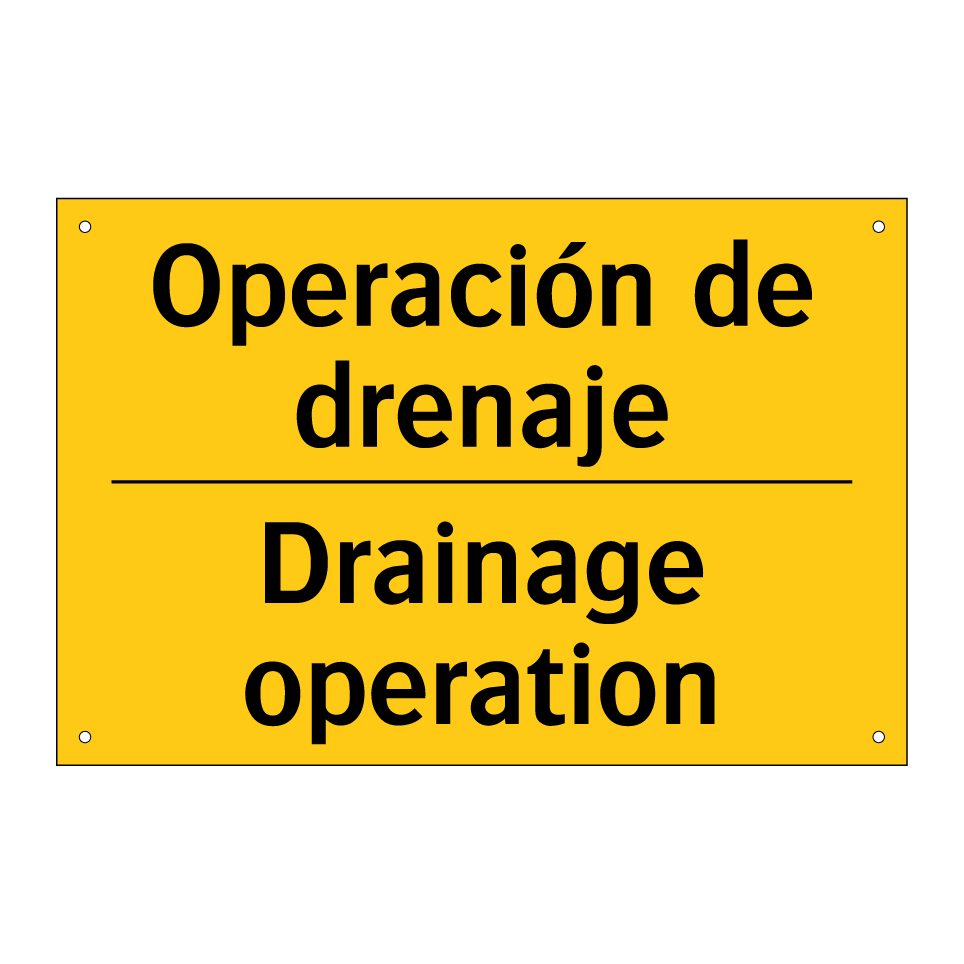 Operación de drenaje - Drainage operation