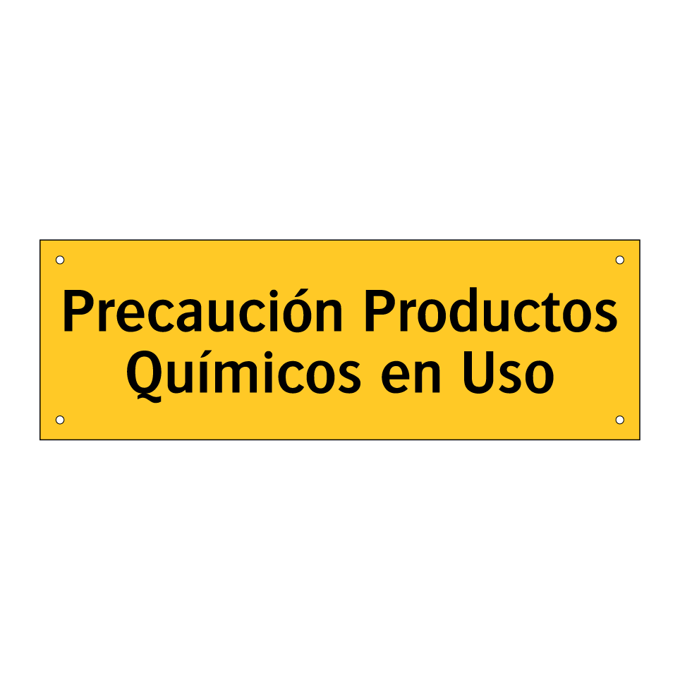 Precaución Productos Químicos en Uso