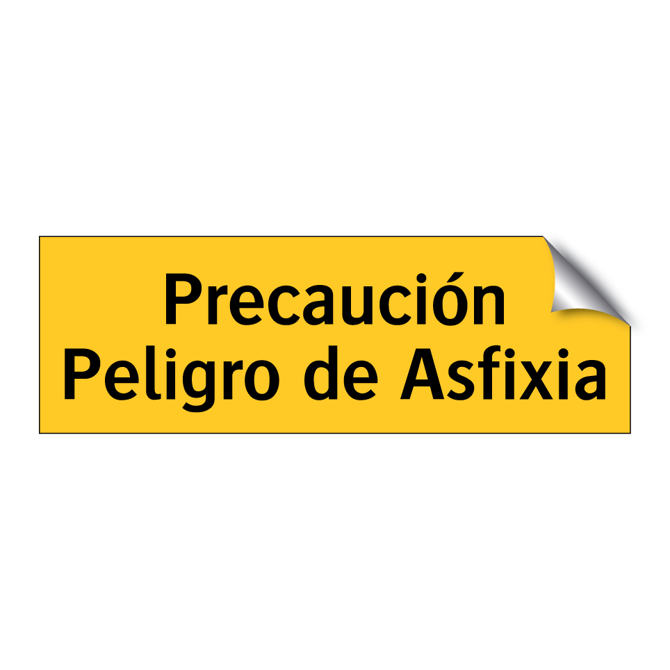 Precaución Peligro de Asfixia