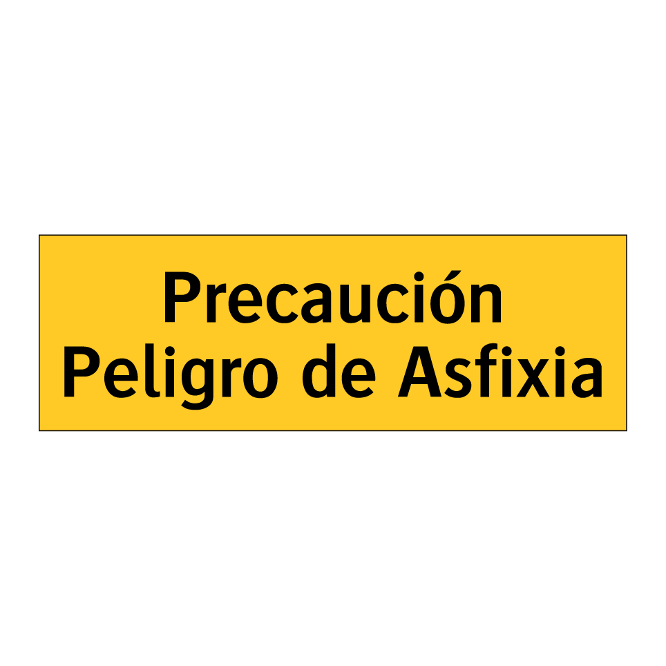 Precaución Peligro de Asfixia