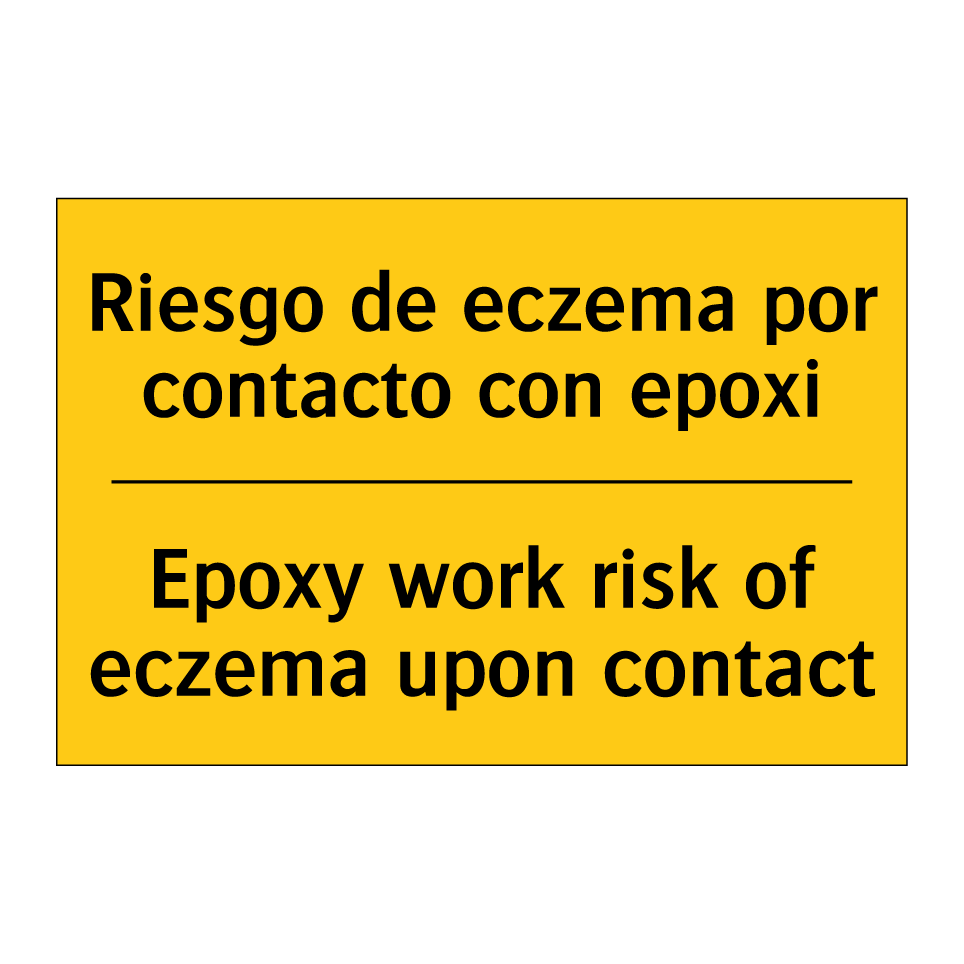 Riesgo de eczema por contacto con epoxi - Epoxy work risk of eczema upon contact