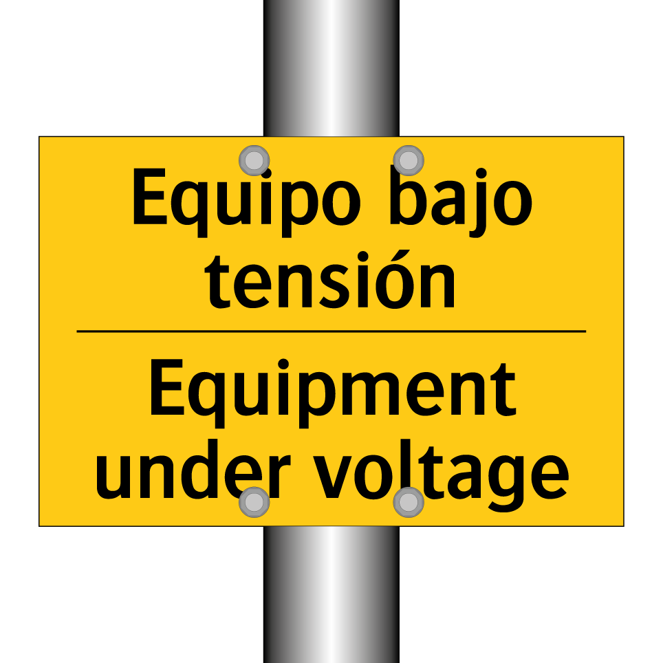 Equipo bajo tensión - Equipment under voltage