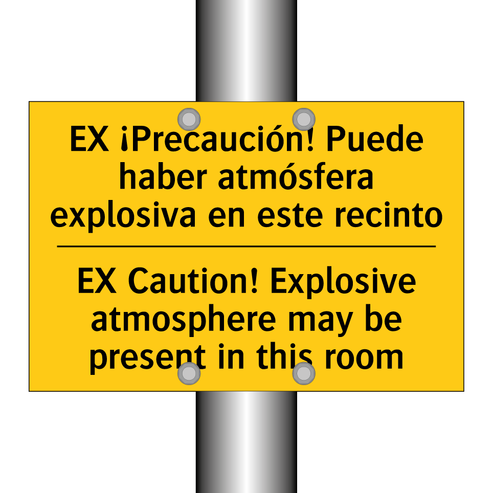 EX Caution! Explosive atmosphere may be present in this room - EX Caution! Explosive atmosphere may be present in this room