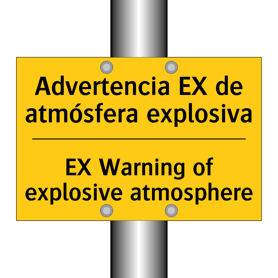 Advertencia EX de atmósfera explosiva - EX Warning of explosive atmosphere