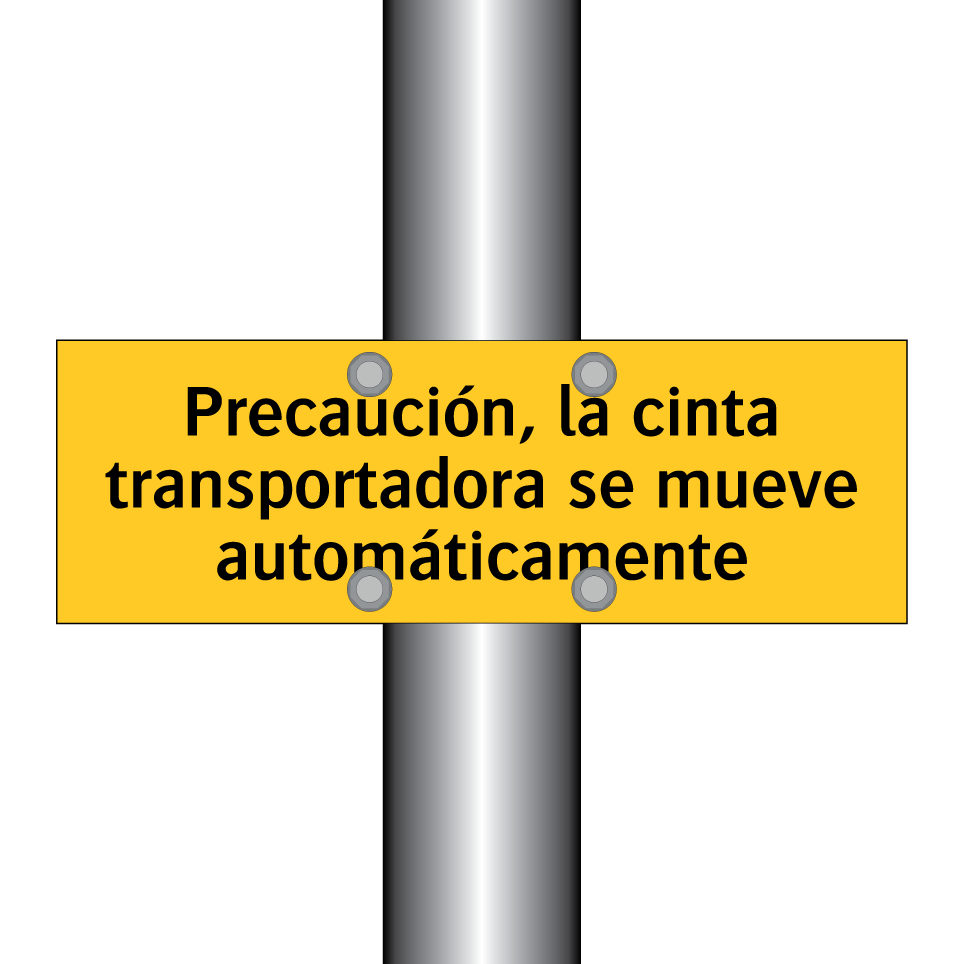 Precaución, la cinta transportadora se mueve automáticamente