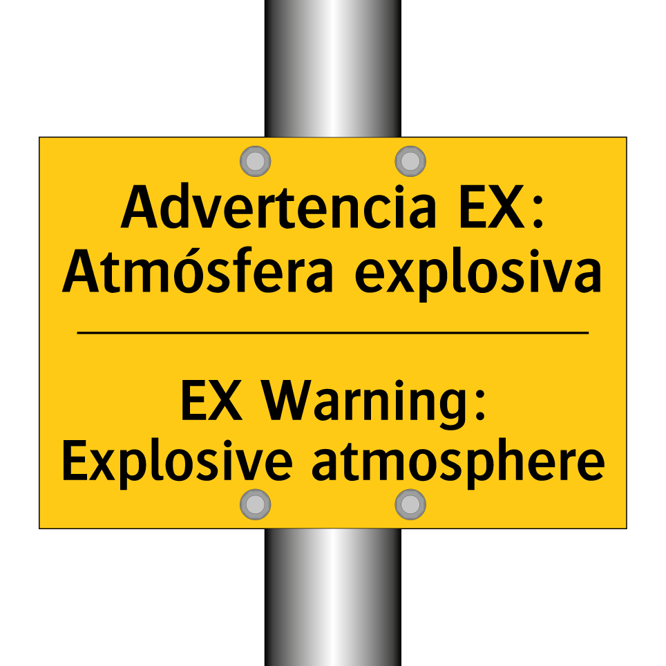 Advertencia EX: Atmósfera explosiva - EX Warning: Explosive atmosphere