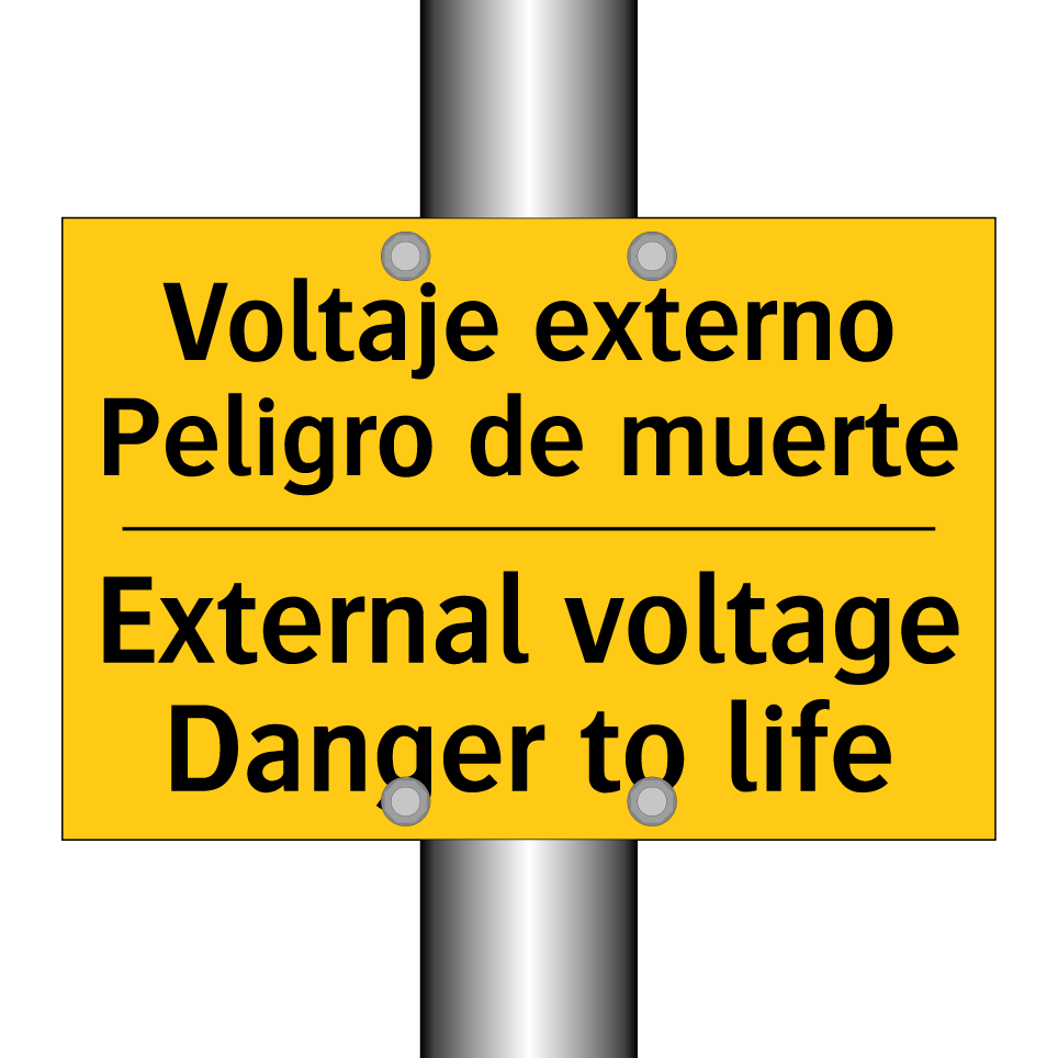 Voltaje externo Peligro de muerte - External voltage Danger to life