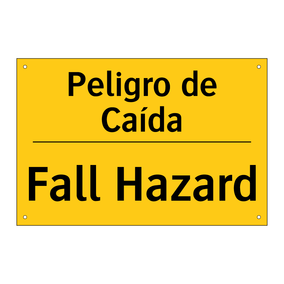 Peligro de Caída - Fall Hazard