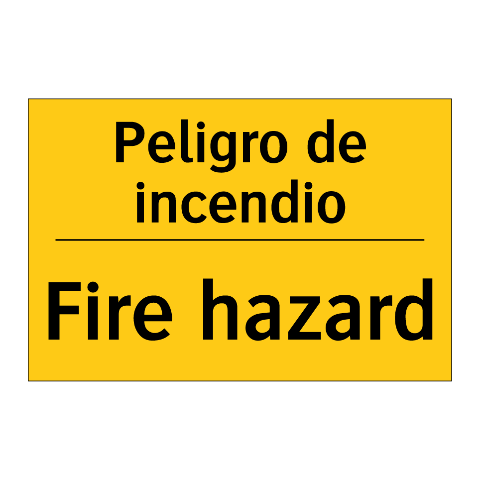 Peligro de incendio - Fire hazard