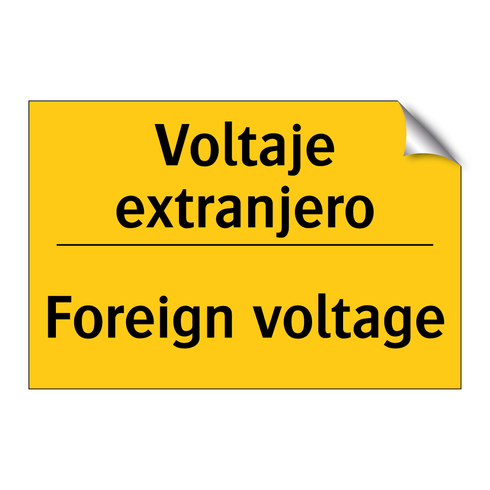 Voltaje extranjero - Foreign voltage
