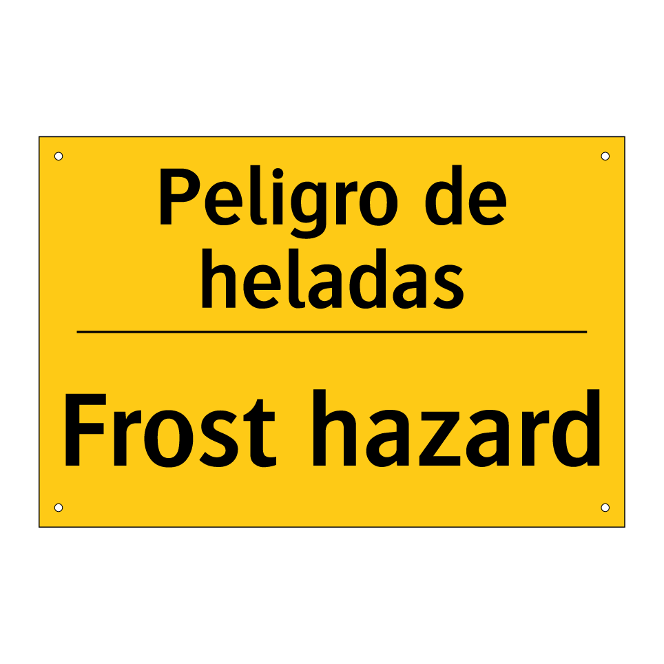 Peligro de heladas - Frost hazard