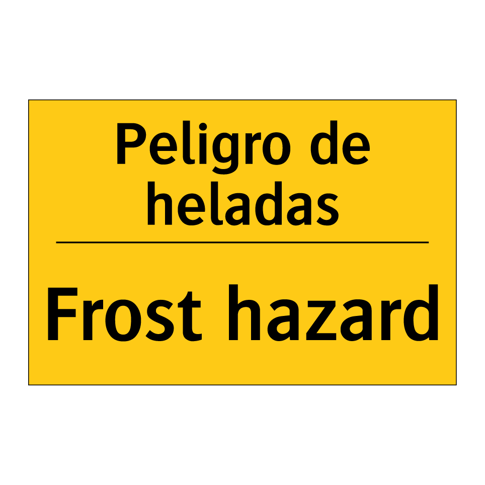 Peligro de heladas - Frost hazard