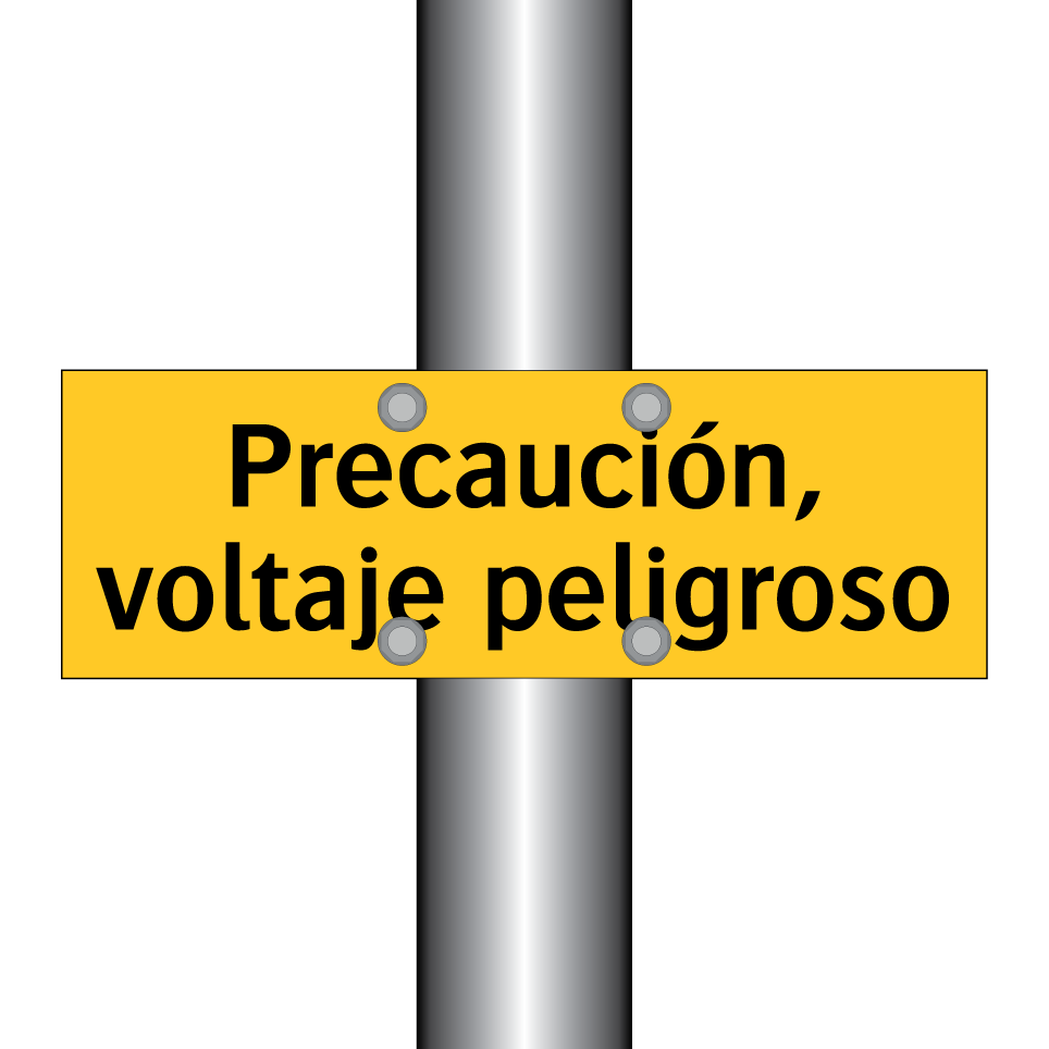 Precaución, voltaje peligroso