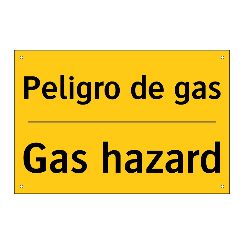 Peligro de gas - Gas hazard