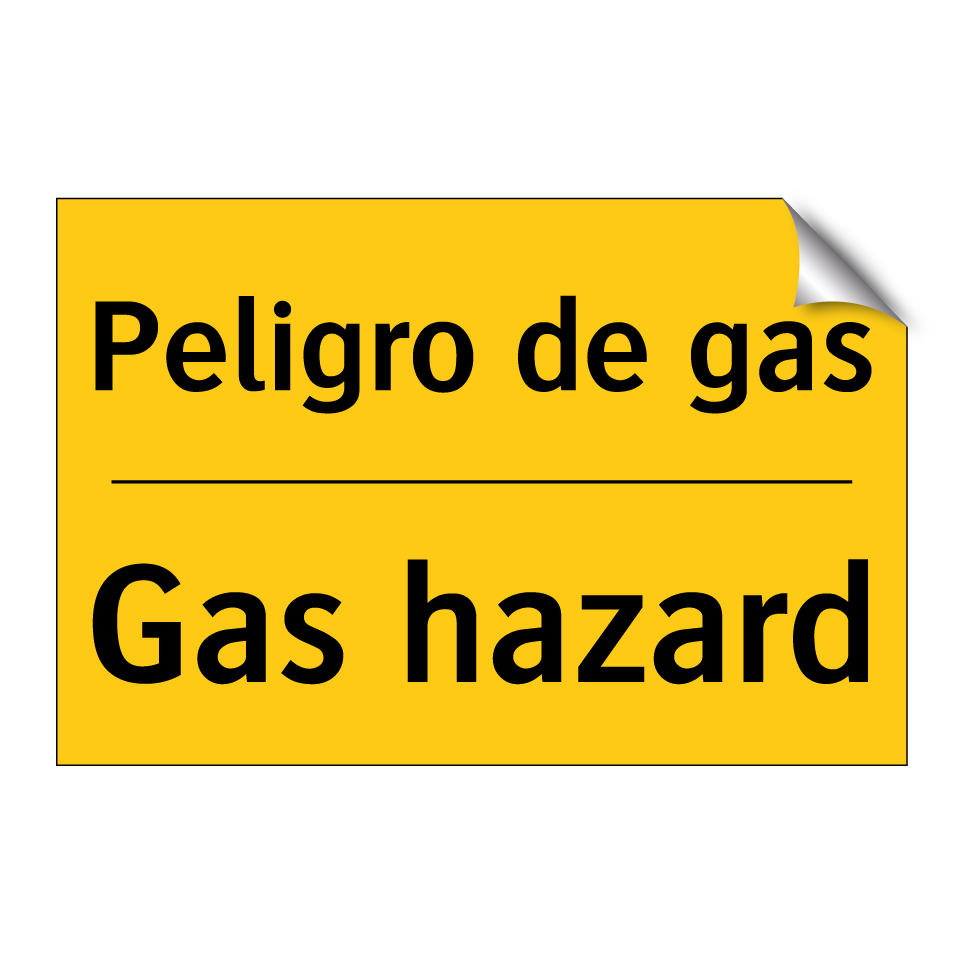 Peligro de gas - Gas hazard