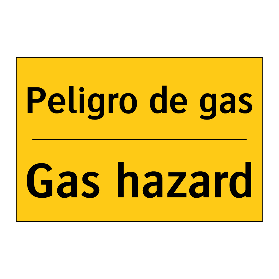 Peligro de gas - Gas hazard