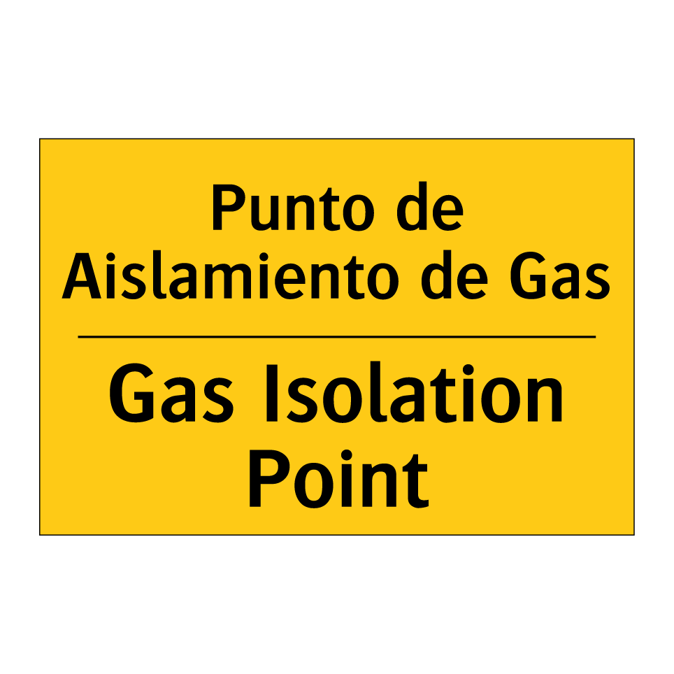 Punto de Aislamiento de Gas - Gas Isolation Point