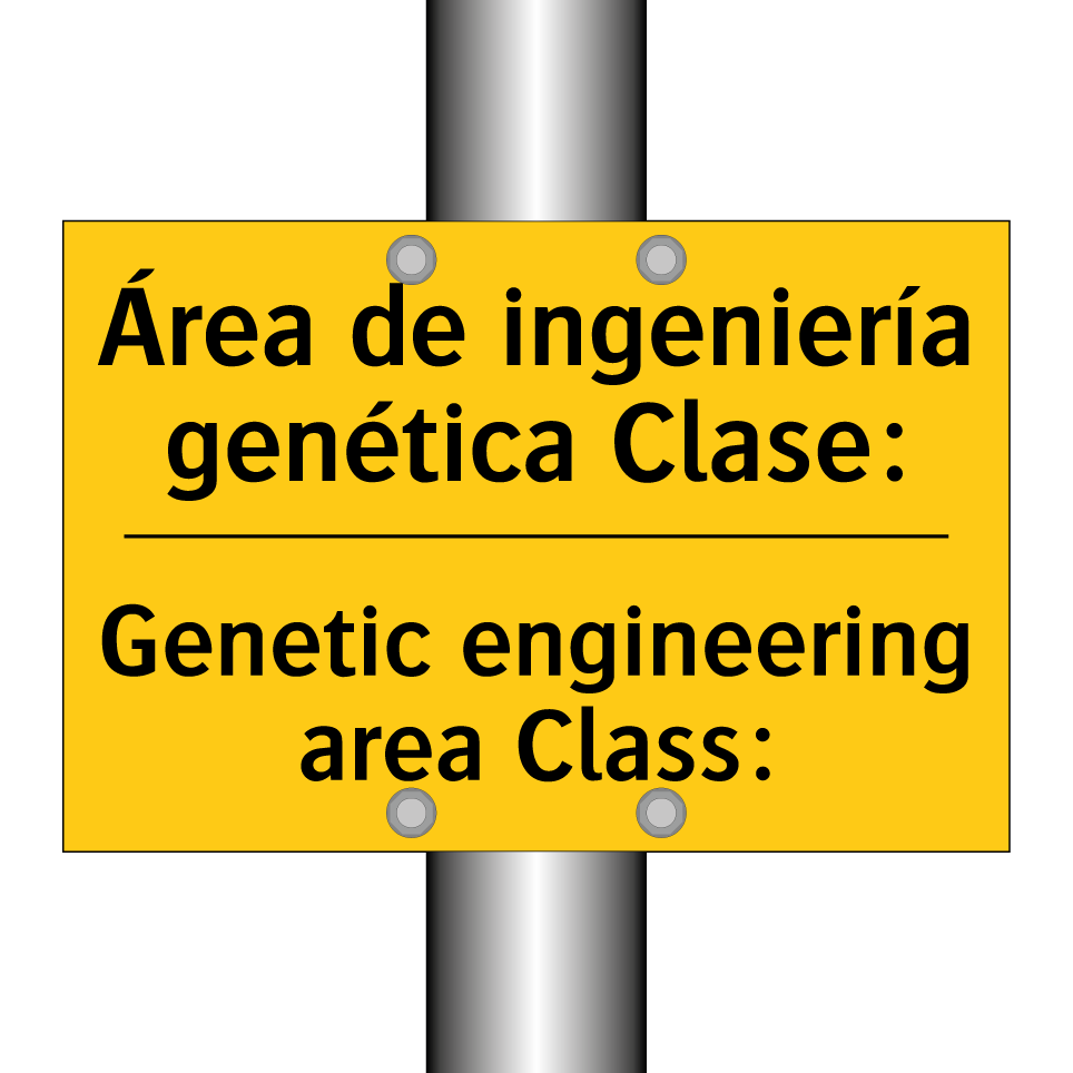 Área de ingeniería genética Clase: - Genetic engineering area Class: