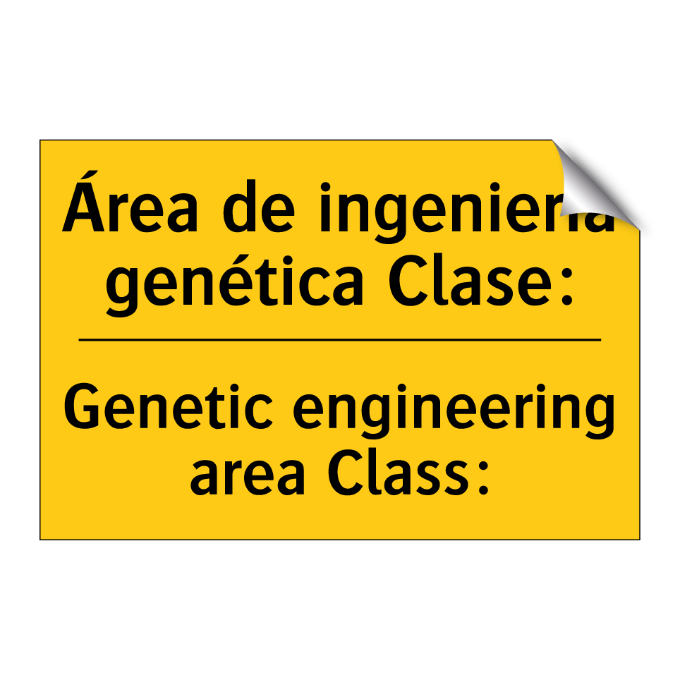 Área de ingeniería genética Clase: - Genetic engineering area Class: